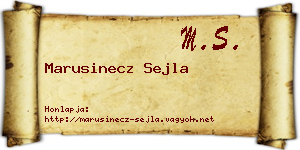 Marusinecz Sejla névjegykártya